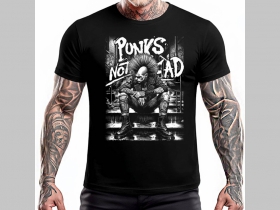 Punks not Dead  -  čierne p&aacute;nske tričko 100%bavlna